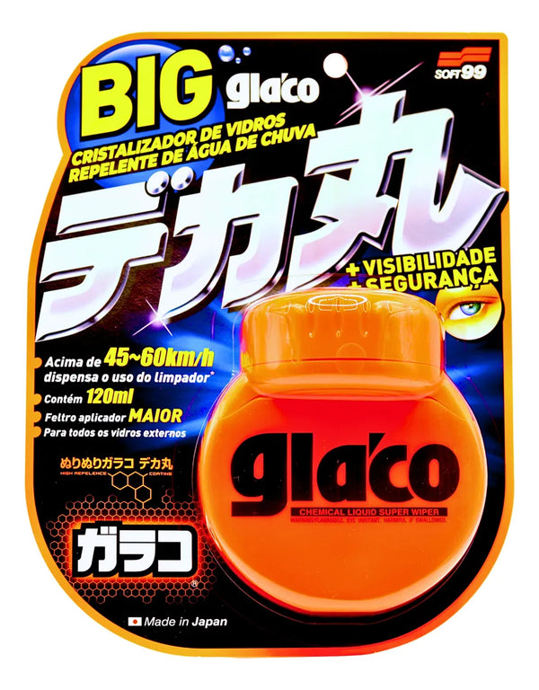 Glaco Big - Cristalizador Vidros Repele Água - Soft99 - 120ml